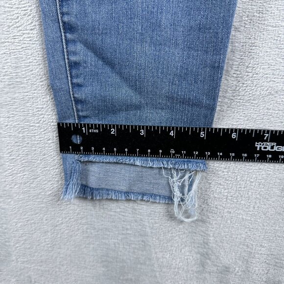 Madewell Skinny Jeans Raw Step Hem High Rise Stretch Womens Blue Size 28 - Picture 10 of 11